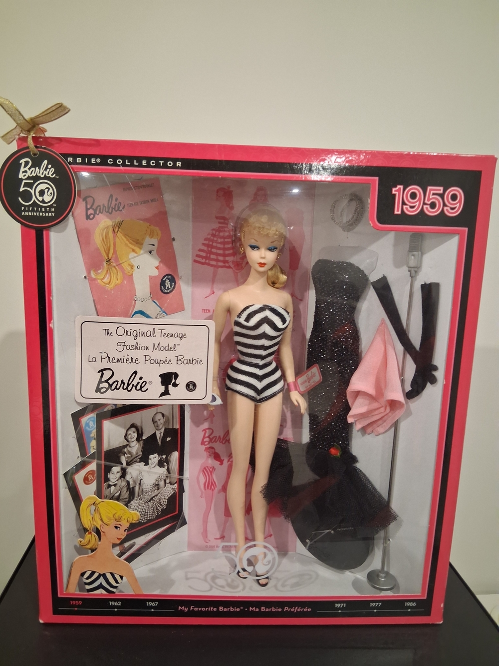 Barbie 1959 Collector Doll - Black & White Swim Stripe